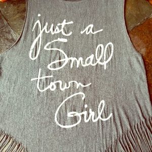JOURNEY Band song Fringed Tank Top Size M